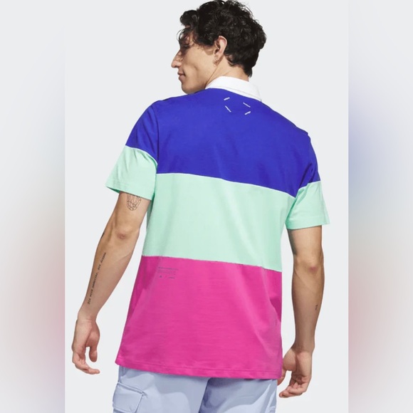 Men’s Adidas Adicross Block Polo Golf Shirt - Picture 5 of 14